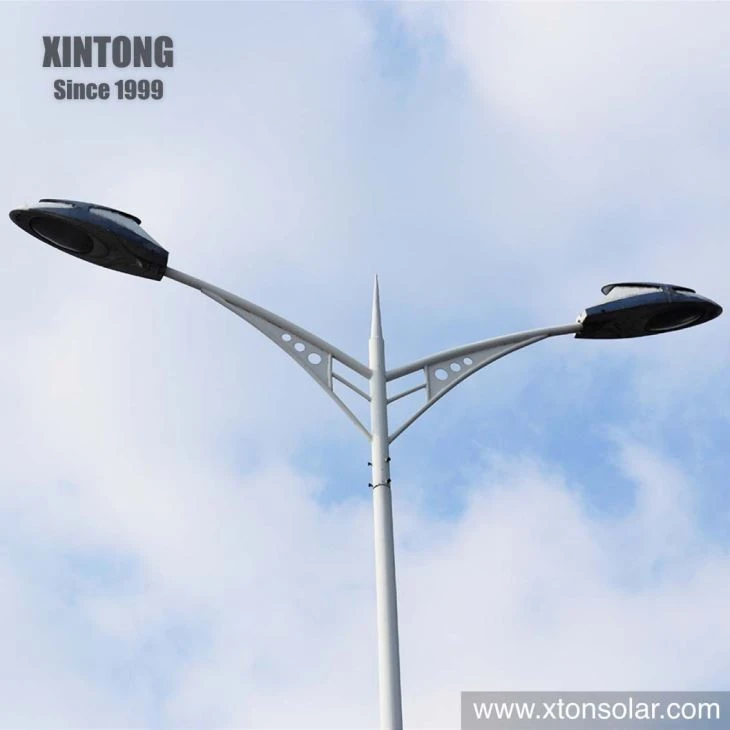 Double Arm Solar Street Light With Pole Double Arm Solar Street Light With Pole